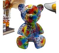 Statua da scrivania | Statuetta di orso seduto in resina | Bambola in miniatura alla moda decorazione per la casa per mobile TV mobile arredo dormitorio camera da letto scrivania studi ingressi