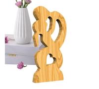 Statua d'amore in legno, amanti dell'opera d'arte baciante intagliata a mano, decorazione per la casa, decorazione da tavolo, statua che bacia in legno, decorazione per la stanza degli amanti, opera