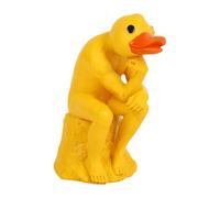 Statua D'anatra Divertente Giallo - Figura Di Cortile In Resina, Decorazione Esterna | Ornamento Prato Da Giardino Per Portico, Scultura Animale Per Paesaggio, Decorazione Fantasia Oi