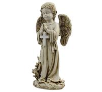 Statua d'angelo con luce di azionamento solare - Statuetta decorativa con angelo del sole per giardino | Elegante decorazione per terrazze per il ristorante, illuminazione per sculture all'aperto per