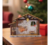 Statua decorativa a forma di capannone per scultura natalizia, centrotavola