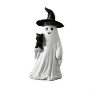 Statua decorativa a forma di gatto in resina, per giardino e casa, mini paesaggio fantasmale, che aggiunge un fascino spettrale unico a qualsiasi spazio