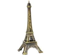 Statua decorativa a forma di torre Eiffel, in metallo, per souvenir, decorazione da tavolo per torte, regali, feste, decorazione per la casa (10 cm)