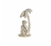 Statua Decorativa DKD Home Decor Bianco Scimmia Tropicale Decapaggio 15 x 12