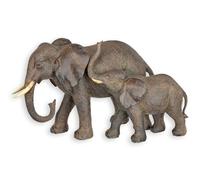 Statua Decorativa Elefanti Madre & Bambino Altezza 18,5 CM Figura Di Resina