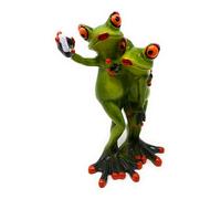 Statua Decorativa Froschpaar Selfie H.16cm Verde FORMANO Froschhausen