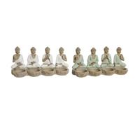 Home Esprit Statua Decorativa Home Esprit Bianco Verde Buddha Orientale 24 X 9 X