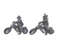 Statua Decorativa Home ESPRIT Grigio scuro Motociclista 24 x 15 x 29 cm [2 Un