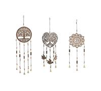 Statua Decorativa Home ESPRIT Marrone Albero Cuore Sole 20 x 20 x 61 cm [3 Un