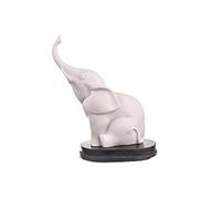 Statua decorativa in marmo/statuetta/scultura elefante bianco 10,5 cm