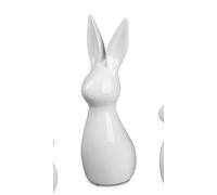Statua Decorativa Lepre Moderno IN Piedi Bianco H.38cm Ceramica FORMANO F26
