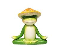 Statua degli animali da meditazione-Tartaruga, coniglio e rana Sculture in resina della famiglia, decorazioni per la casa e l'ufficio per gli appassionati di yoga (1 pezzo)-frog
