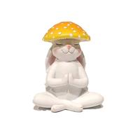Statua degli animali da meditazione-Tartaruga, coniglio e rana Sculture in resina della famiglia, decorazioni per la casa e l'ufficio per gli appassionati di yoga (1 pezzo)-rabbit
