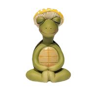 Statua degli animali da meditazione-Tartaruga, coniglio e rana Sculture in resina della famiglia, decorazioni per la casa e l'ufficio per gli appassionati di yoga (1 pezzo)-turtle