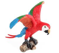 Statua degli Uccelli, Figurine di plastica di Uccelli Statua di pappagalli realistici con Base di Baule, Giocattolo educativo per Bambini, Decorazioni per la casa