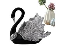 Statua dei cigni neri - Swans Statuine decorative - Statuine di scultura animale in resina per soggiorno, armadio da vino, ingresso, matrimonio, nuova casa, il suo materiale garantisce una