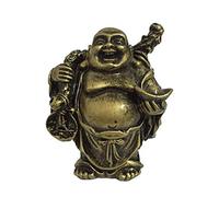 Statua del Buddha, 1 pezzo di lingotto cinese, statua ornamentale del Buddha Maitreya, scultura in bronzo e resina del Buddha che ride, statuette Feng Shui artigianali for casa/giardino