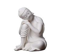 Statua del Buddha, Ornamenti cinesi zen raffiguranti il Buddha addormentato, statuette di Buddha in ceramica fatte a mano, decorazioni for interni/studio/portico
