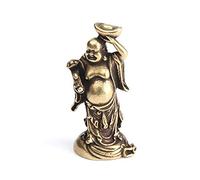 Statua del Buddha, Scultura in rame Foxi Maitreya Money Maitreya Buddha, miniature, statuette tascabili in ottone, piccole statuette ornamentali for casa, ufficio, auto