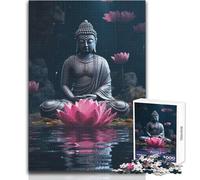 Statua del Buddha spirituale Puzzle da 1000 pezzi Gioco di apprendimento consapevole e divertente celebrazioni gioiose Dimensioni 38x52cm