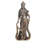 Statua del Buddha, Statua di Bodhisattva in rame puro, decorazione da tavolo, statua religiosa di Guanyin che offre ornamenti artigianali, 1 pezzo