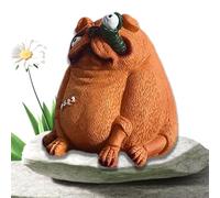 Statua Del Cane Da Giardino | Figurine Decorative Per Esterni | Statuetta Cane Zombie Resina Decorativa per Interni Esterni Balcone Terrazza Giardino Supporto Finestra Tavolo Comodino Mensola