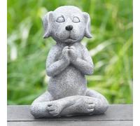 Statua del cane, decorazione del cane Buddha da 4, 72 pollici, statua dello yoga in resina resistente alle intemperie, simpatico e divertente arredamento da giardino Zen all'aperto per la casa e il gi