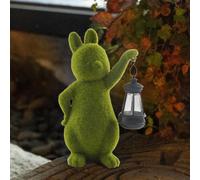 Statua del coniglietto da giardino con le luci solari decorazioni cortile