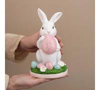 Statua del coniglio di Pasqua Decorazione desktop da collezione per la