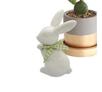 Statua del coniglio in ceramica, figurina di coniglietto di Pasqua in porcellana - Scultura di decorazione di coniglio per vacanze in porcellana | Figurine di coniglietti di Pasqua per decorazioni per