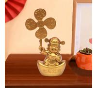 Statua del dio della ricchezza Feng Shui, statuetta a forma di mulino a