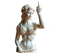 Statua del dito medio, Venere con atteggiamento, audace decorazione artistica moderna per casa e ufficio, regalo ribelle per donne e uomini, statuetta in resina per scrivania e mensola (D)