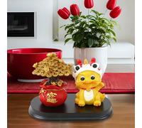 Statua del drago cinese con statua dell'albero dei soldi per l'armadio