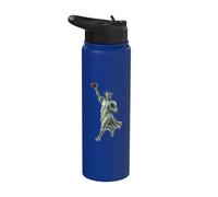 STATUA DEL FOOTBALL - QUARTERBACK THROWING FOR TOUCHDOWN Stainless Steel Insulated Water Bottle