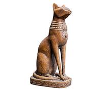 Statua Del Gatto Egiziano, Statuetta Della Dea Del Gatto Egiziano In Resina Da Collezione Regalo For La Decorazione Della Scrivania Del Giardino, Scultura Della Dea Del Gatto Antico Fatta A Mano-18x10