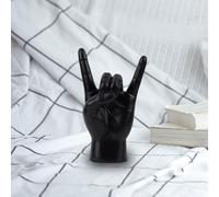 Statua del gesto della mano rock Scultura a mano creativa per l'ufficio del