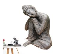 Statua Del Giardino Di Buddha - Sculture Spirituali | 5.67x4.72x6.69 Pollici Statua Di Buddha Per Giardino | Figura Di Buddha | Sculture Spirituali Decorazione Zen Per Il Soggiorno A Casa