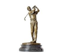 Statua del Golfista Scultura 31 cm Statua in Bronzo Decorazioni per la Casa 100% Bronzo Figurine Giocatore di Golf Scultura Club Decorazione Concorso Trofeo Campione Premio