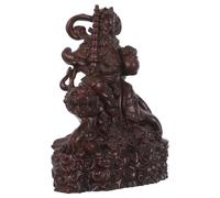 Statua del guardiano cinese Kwan: scultura in legno di Guan Gong - Mini