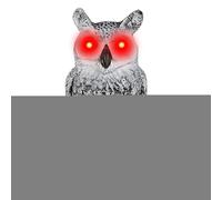 Statua del gufo, esca del gufo,Gufo spaventapasseri attivato dal movimento con occhi e suono spaventoso - Spaventapasseri Gufo Finto, Statua In PP Per Mantenere Piante, Alberi E Fiori Al Sicuro D