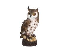 Statua del gufo - falso Owll Scarecrows | Owls spaiderato realistico | Figurina in resina di foresta appollaiata | Ornamenti per prato Decorazione Deterrente degli uccelli per il giardino cor