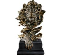 Statua del Leone Decorazione da Scrivania per Gli Uomini Figurine del Re Leone Statue della Statua della Testa del Leone per La Decorazione Domestica Soggiorno Scultura in Resina Gr, Bronze