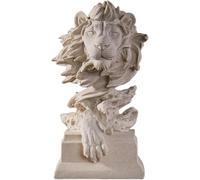 Statua del Leone Decorazione da Scrivania per Gli Uomini Figurine del Re Leone Statue della Statua della Testa del Leone per La Decorazione Domestica Soggiorno Scultura in Resina Gr, Sandstone
