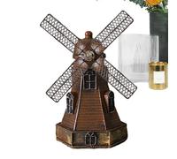 Statua del mulino a olandese | Statua modello retrò mulino a olandese | Arti in miniatura e ornamenti artigianali, squisita statua vintage di mulino a da tavolo