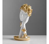 Statua del pensatore del viso in resina, opera d'arte, regalo, scultura,
