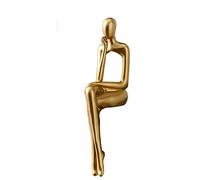 Statua del pensatore Moderno Il Silenzio è d'oro da 23 cm, Ornamenti Astratti per Accessori d'arredo per la casa, Soggiorno