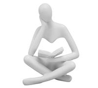 Statua del Pensatore, Statuetta in Resina Per Donne Che Leggono, Scultura di Arte Astratta, Ornamento da Scrivania Per La Decorazione della Libreria della Camera da Letto, Soggiorno di Casa(Bianco)