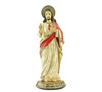 Statua del Sacro Cuore di Gesù realizzata a mano, scultura in poliresina, regalo cattolico unico per la decorazione domestica, arte religiosa, benedizione spirituale, perfetta per devozione