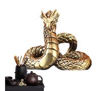 Statua del Serpente di Capodanno,Statua 'Anno del Serpente, Animale da compagnia del tè, Figure di serpente cinese, Statua di Capodanno, Feng Shui, Anno del Serpente