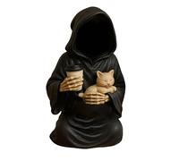 Statua del triste mietitore di Halloween, Supporto emotivo Tristo Mietitore, Figurina in resina spettrale con veste nera, Ornamento decorativo spaventoso gotico, Predatore di supporto emotivo